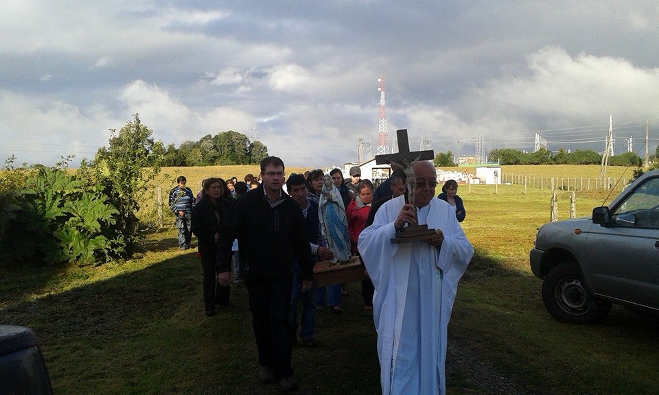 Celebración de Lourdes en Degañ, Parroquia de Quemchi